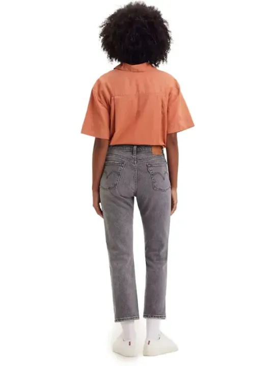 Helle graue Levi's Straight-Leg-Jeans