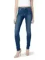 Dunkle Skinny Jeans mit Bundfalte