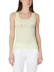 Gelbes GUESS Rippstrick-Top