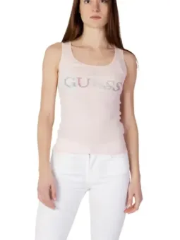 Pink Guess Tanktop mit Strasssteinen