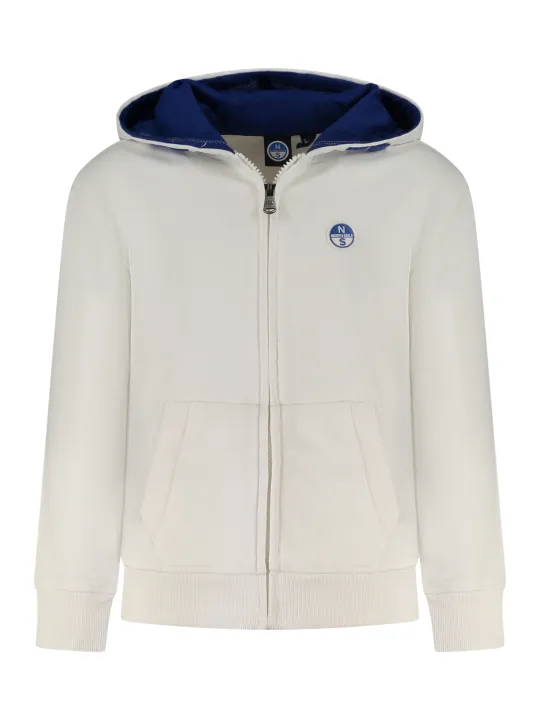 North Sails Jungen LANGARM-KAPUZENSWEATSHIRT Weiß