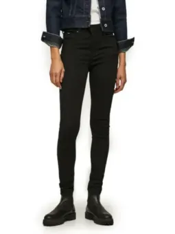 Schwarze Skinny Jeans mit Jacke