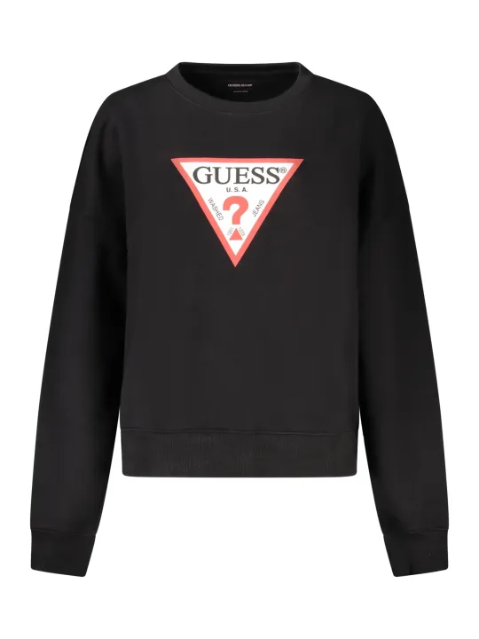 GUESS JEANS Damen LANGARM-SWEATSHIRT Schwarz | online kaufen
