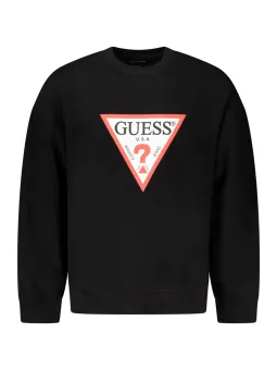 GUESS JEANS Herren LANGARM-SWEATSHIRT Schwarz