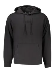 GUESS JEANS Herren LANGARM-KAPUZENPULLOVER Schwarz