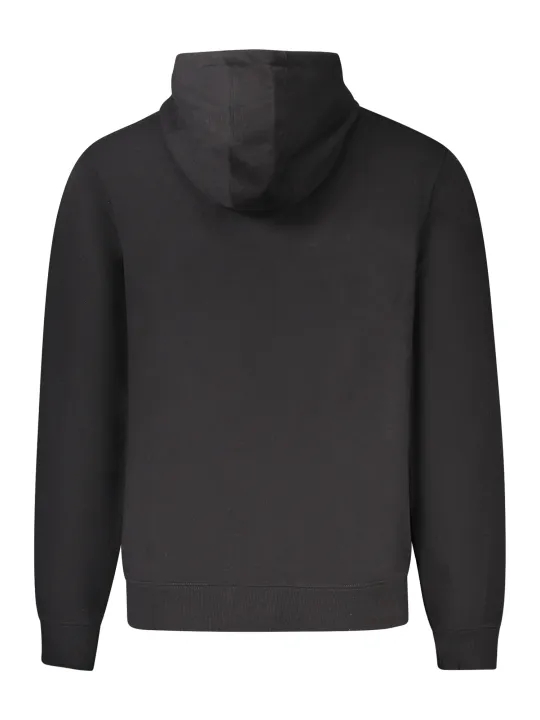 GUESS JEANS Herren LANGARM-KAPUZENPULLOVER Schwarz