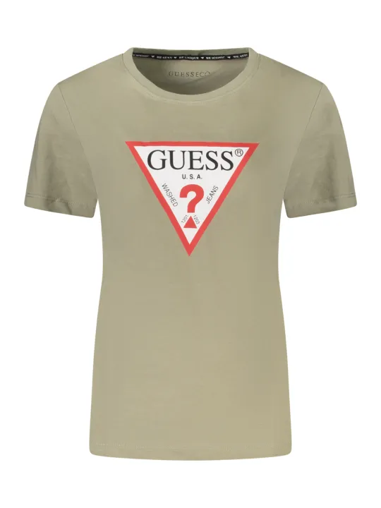 GUESS JEANS Damen KURZARM-T-SHIRT Grün | online kaufen