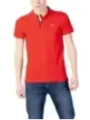 Rotes gestreiftes Tommy Hilfiger Polohemd