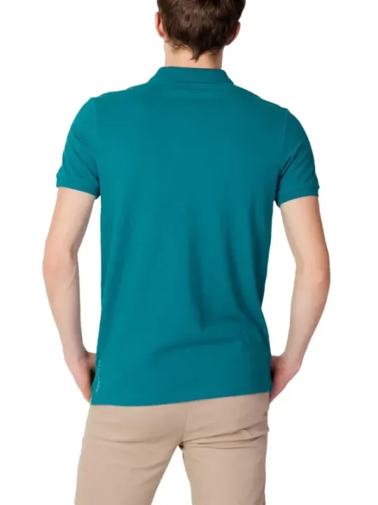 Tealfarbenes Polohemd mit Kurzärmeln