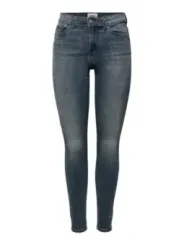 Nur blaue High-Waist Cropped Jeans