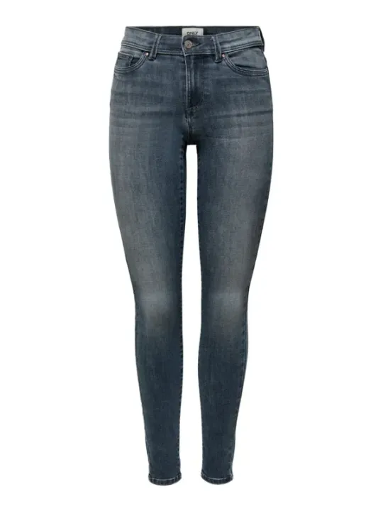 Nur blaue High-Waist Cropped Jeans