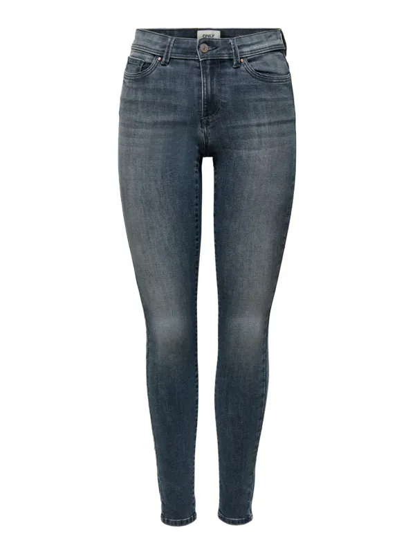 Nur blaue High-Waist Cropped Jeans