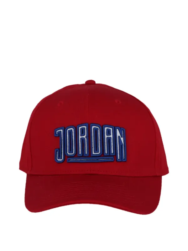 Rote Jordan Baseballkappe mit Logo