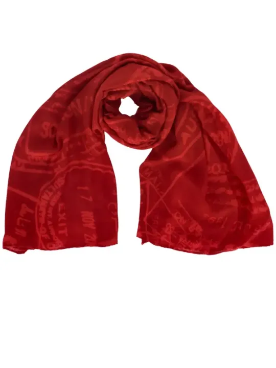 Roter Seidenschal Alviero Martini