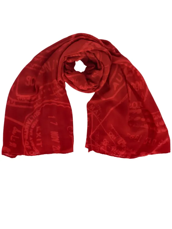 Roter Seidenschal Alviero Martini