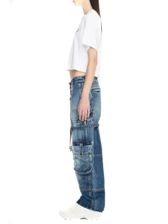 Off-White Damen Jeans Blau | online kaufen