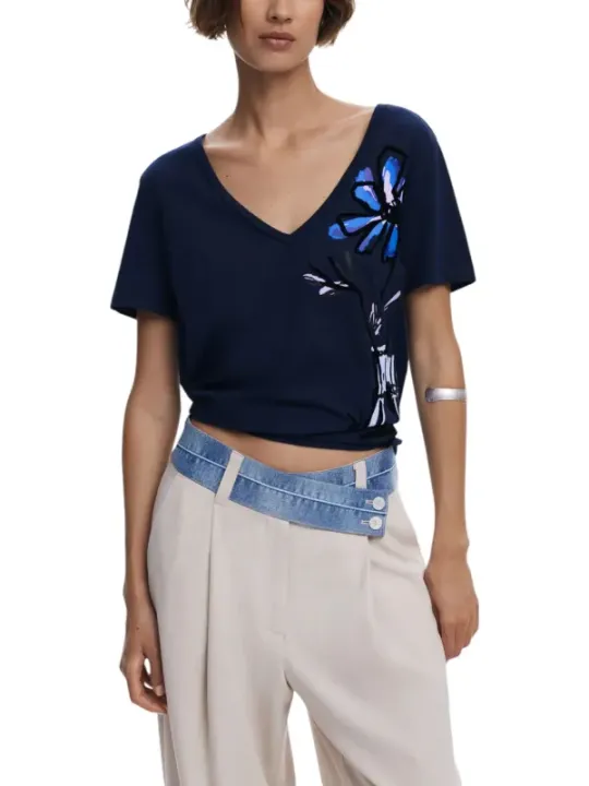 Desigual Damen T-Shirt Blau | online kaufen