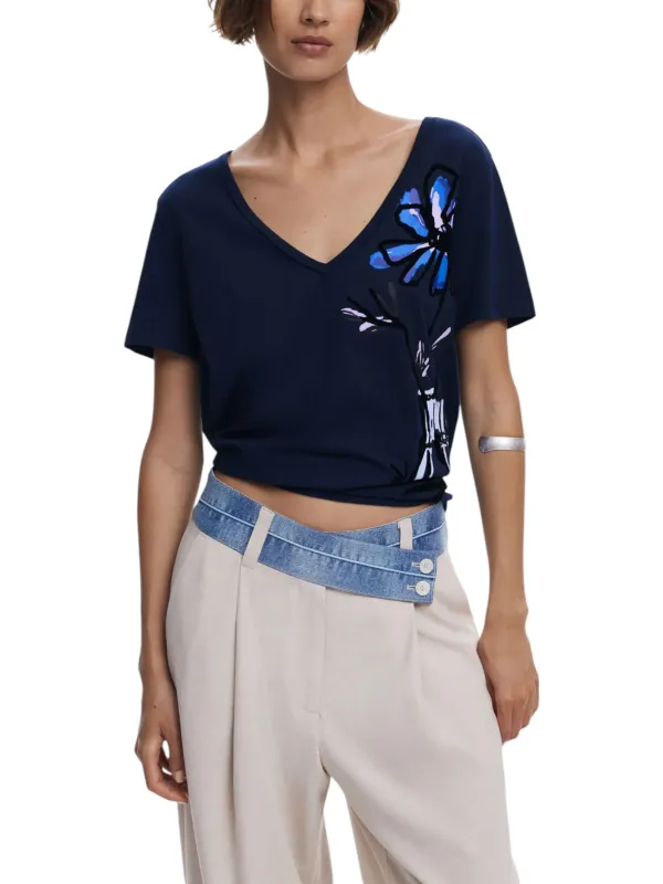 Desigual Damen T-Shirt Blau | online kaufen
