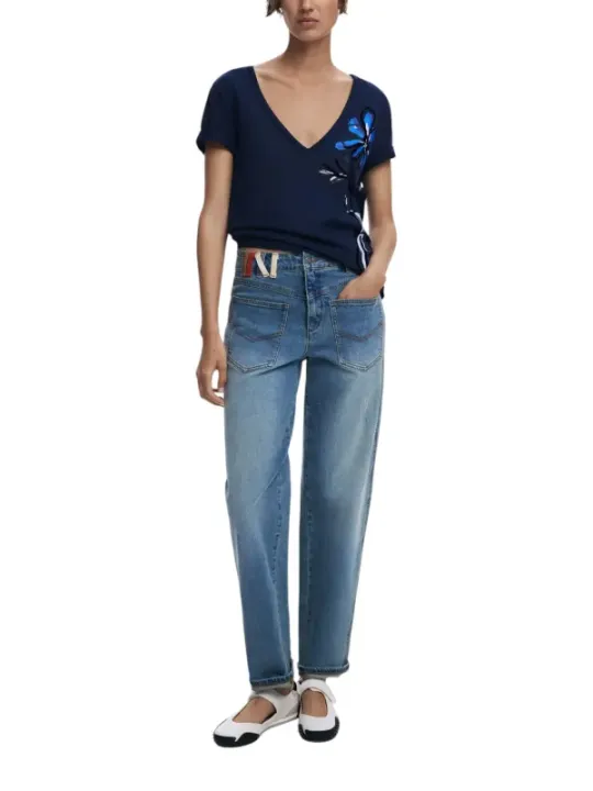 Desigual Damen T-Shirt Blau | online kaufen