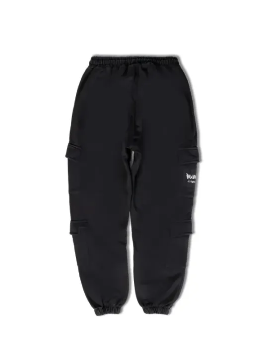 Schwarze sportliche Hosen mit Kordelzug