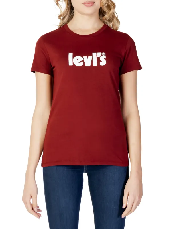 Rotes Levi's T-Shirt mit Logo