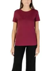 Armani Exchange Damen T-Shirt Bordeaux | online kaufen