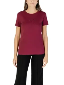Armani Exchange Damen T-Shirt Bordeaux | online kaufen