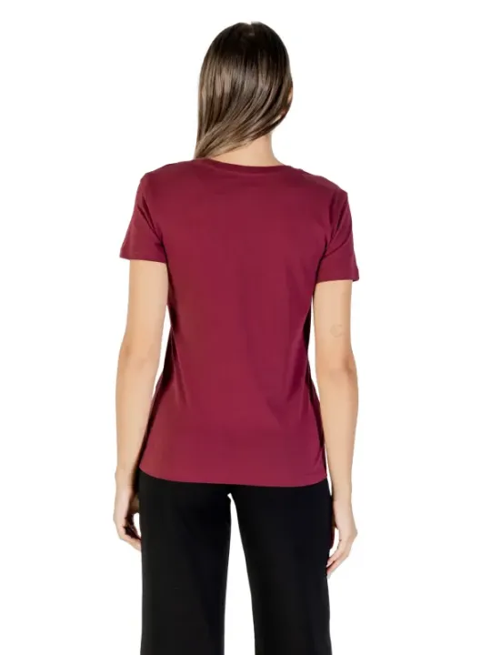 Armani Exchange Damen T-Shirt Bordeaux | online kaufen
