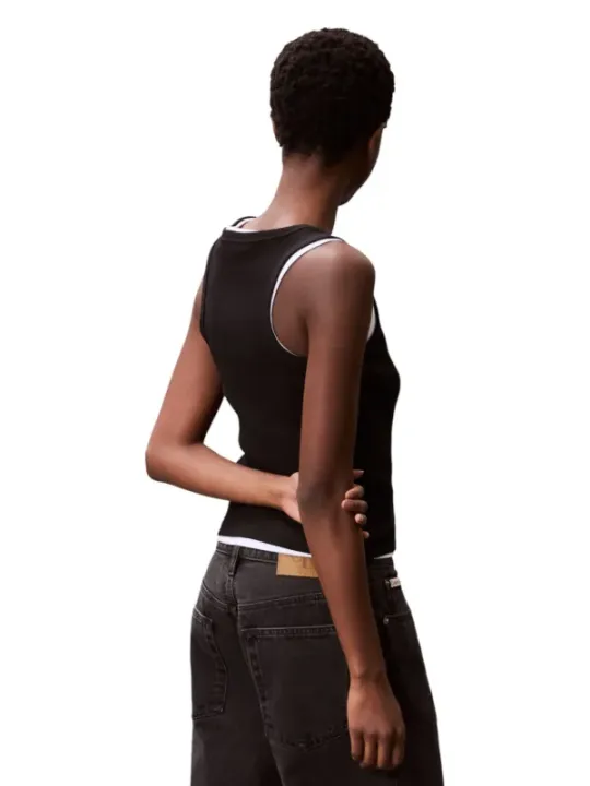 Calvin Klein Jeans Damen Tank-Tops Schwarz | online kaufen