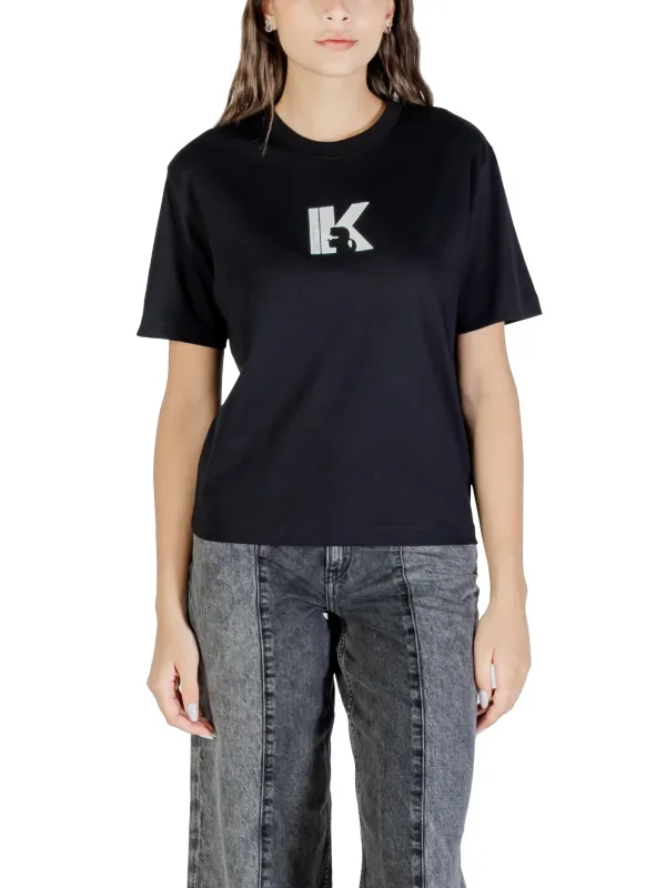 Karl Lagerfeld Jeans Damen T-Shirt Schwarz | online kaufen