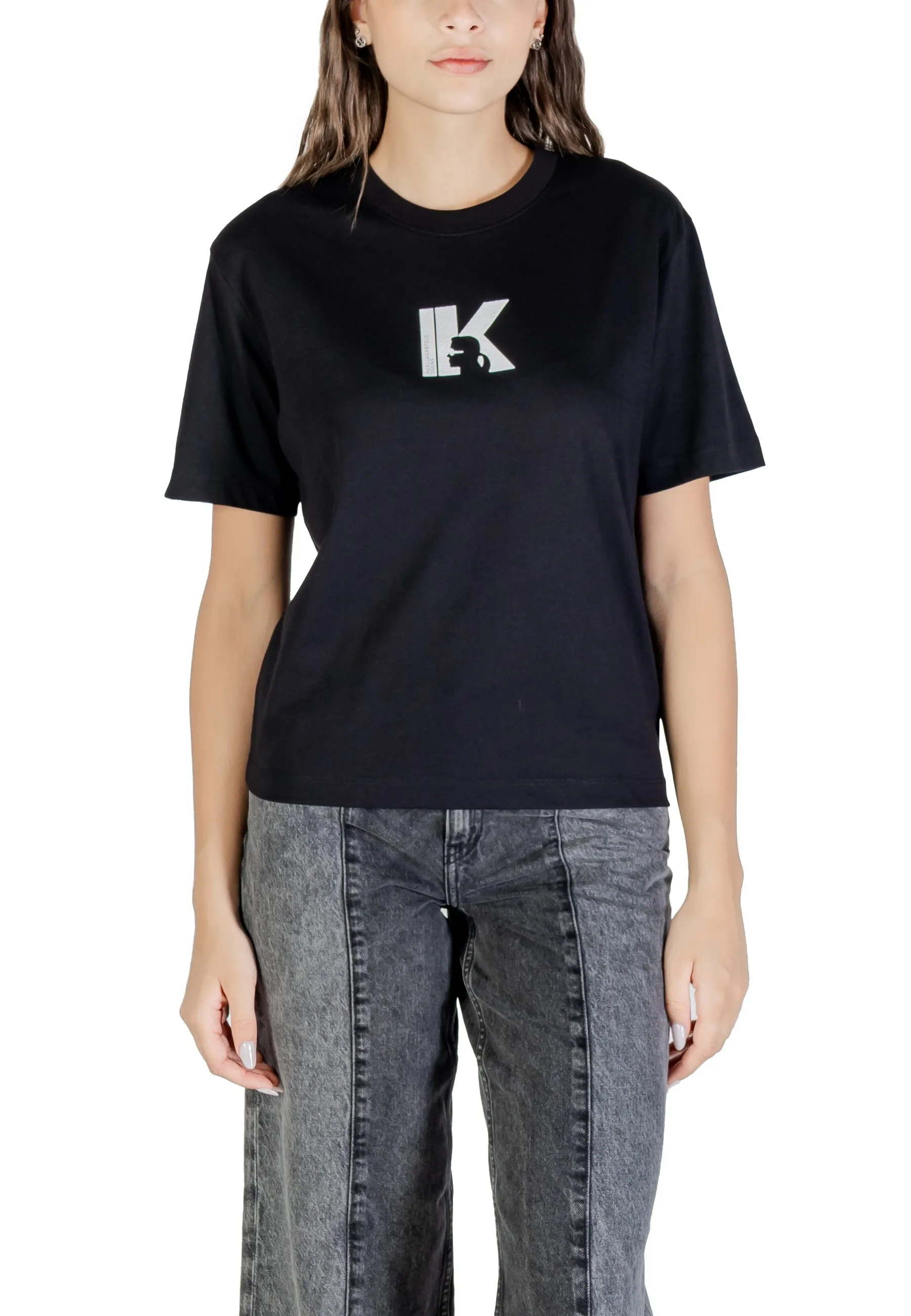 Damen T-Shirt Schwarz 488399