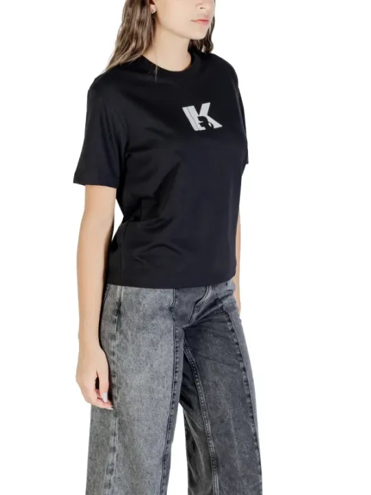 Karl Lagerfeld Jeans Damen T-Shirt Schwarz | online kaufen