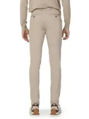 Khaki-Hosen mit weißem Logo