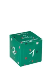 Grüner Adventskalender mit farbigen Kreisen