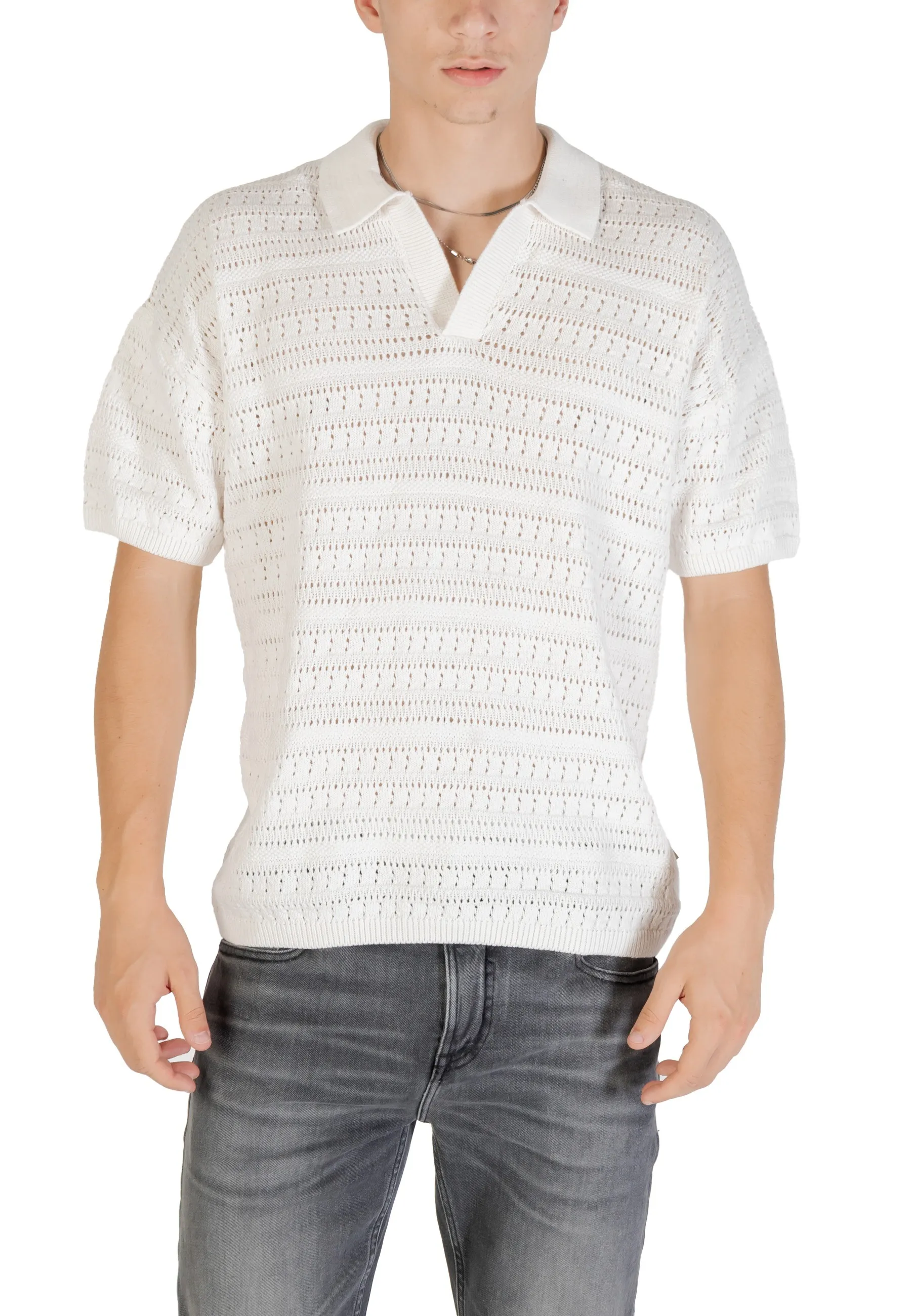 Herren Polo Weiß 488229