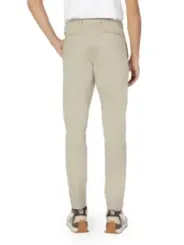 Khaki-Hose mit schmalem Bein