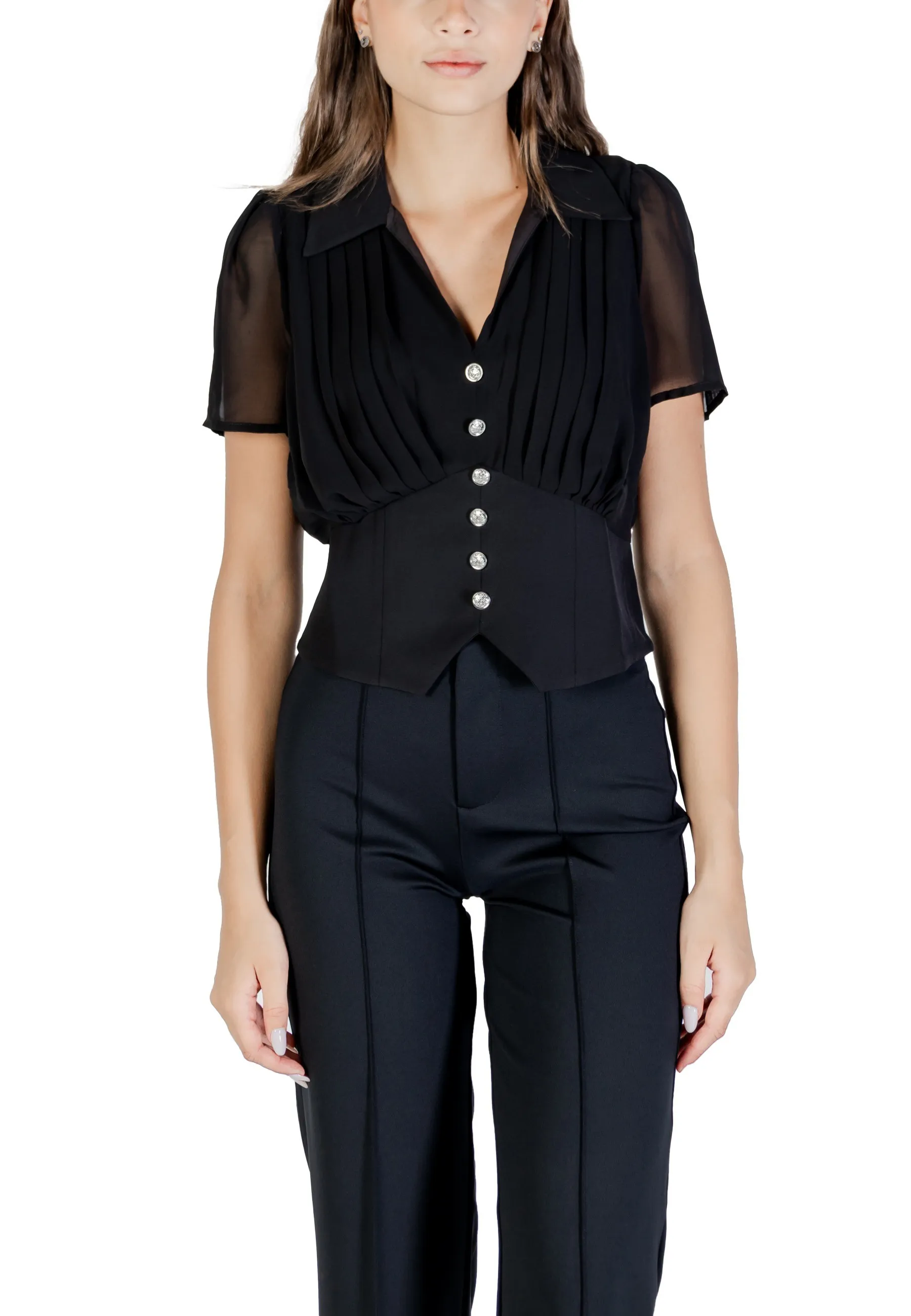 Damen Bluse Schwarz 488269