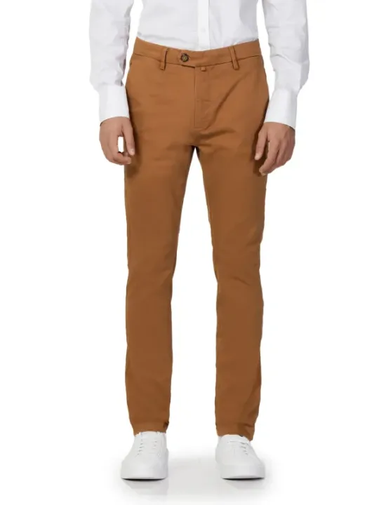 Borghese braune Slim Fit Hose