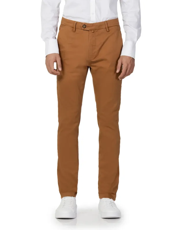 Borghese braune Slim Fit Hose