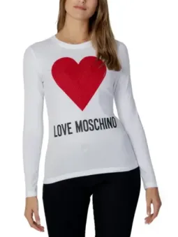 Weißes T-Shirt mit Herz-Detail