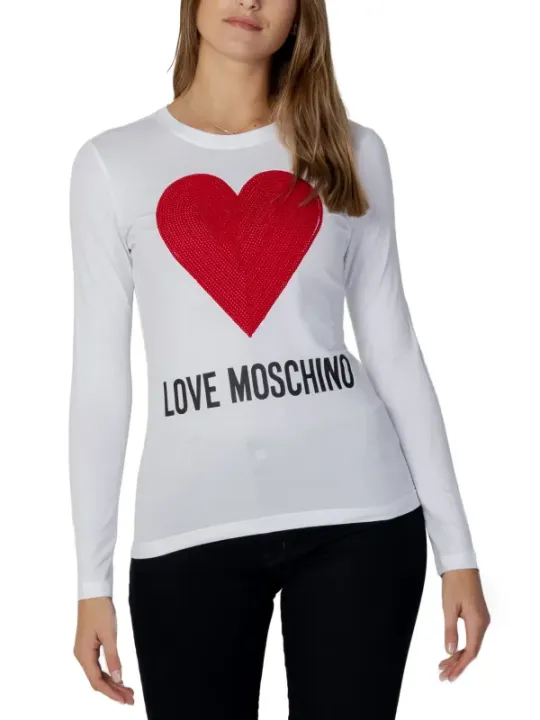 Weißes T-Shirt mit Herz-Detail