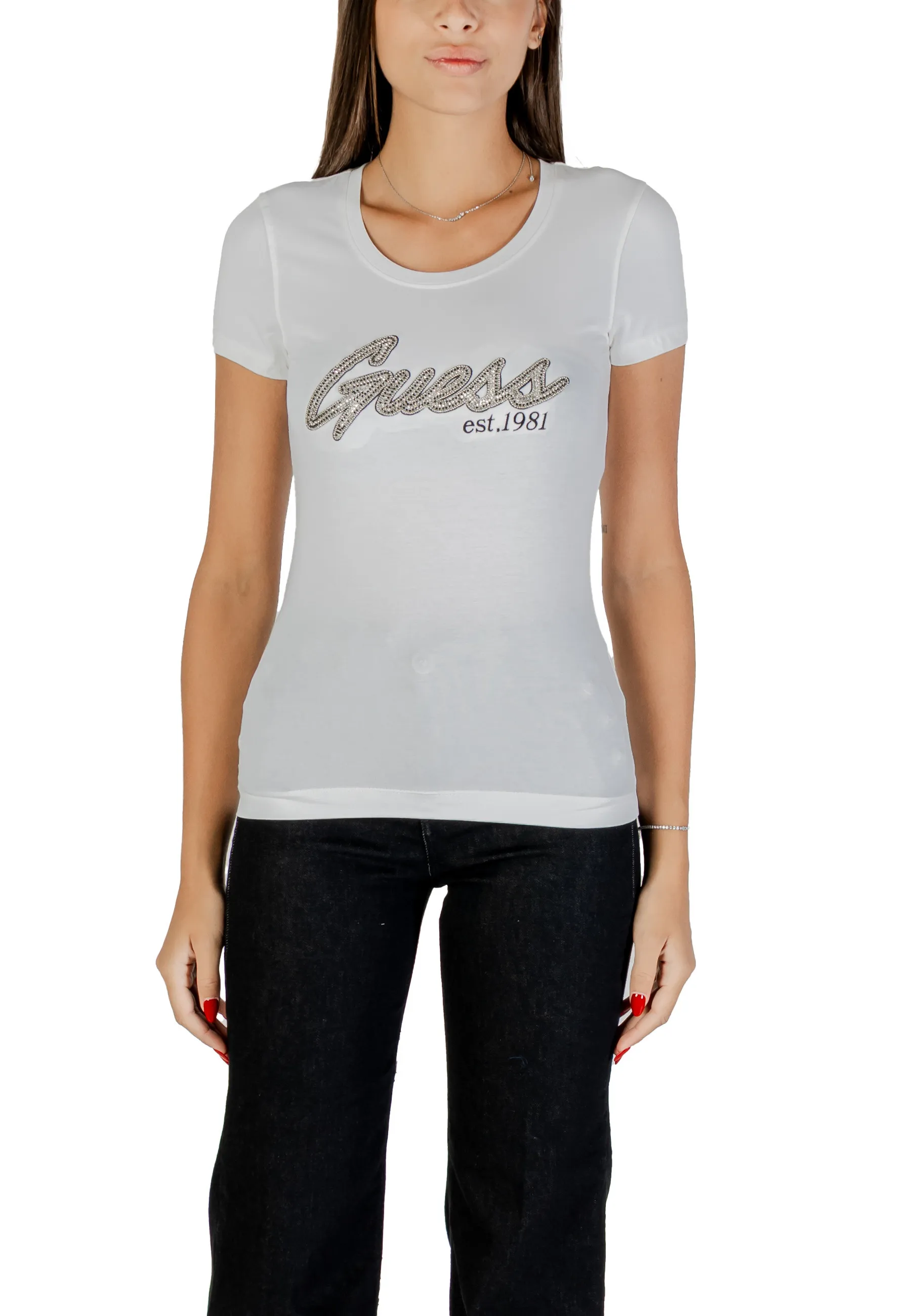 Guess Damen T-Shirt Weiß 489875
