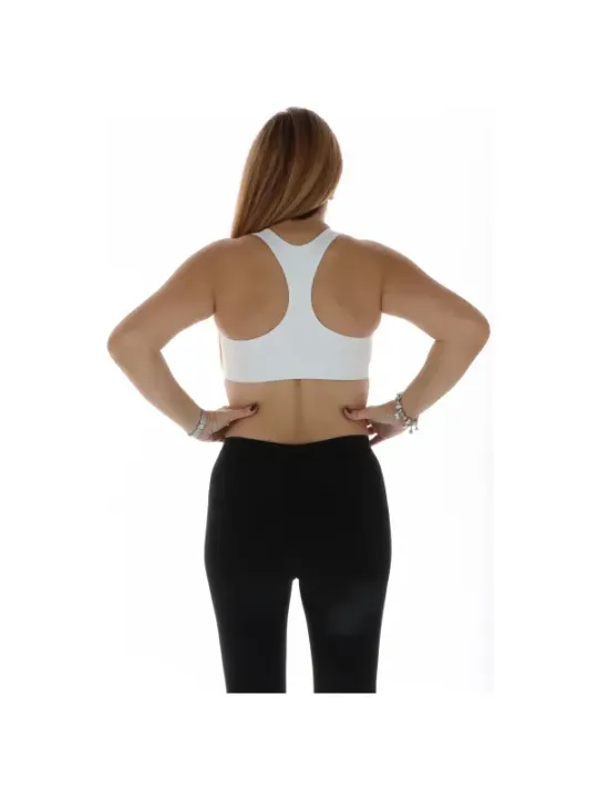 Nike weißer Sport-BH Rückenansicht