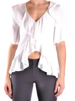 Dondup Damen Bluse Weiß leihen - Flex-Fashion Verleih-Shop