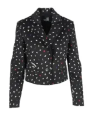 Schwarzer Moschino Blazer mit Muster