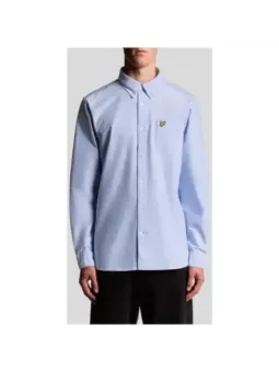 Azurblaues Lyle & Scott Herrenhemd mieten – Flex-Fashion