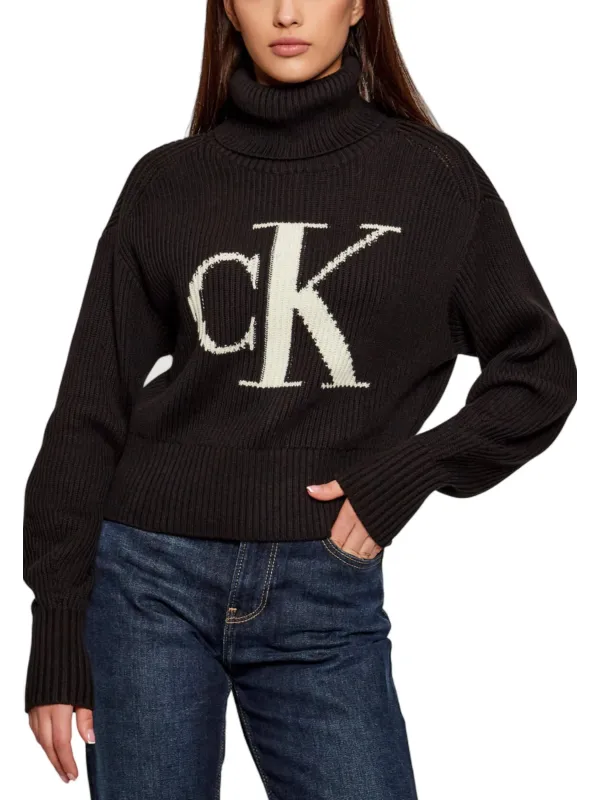 Calvin Klein Jeans Damen Pullover Schwarz | online kaufen