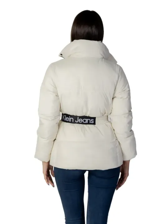 Weiße Calvin Klein Pufferjacke Damen