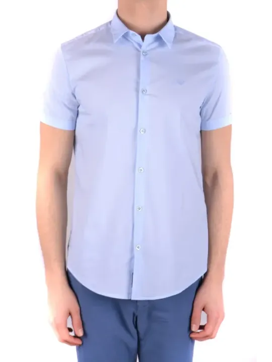 Armani Jeans Herren Hemd Azurblau | online kaufen