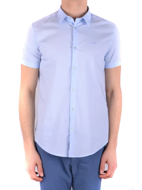 Armani Jeans Herren Hemd Azurblau | online kaufen